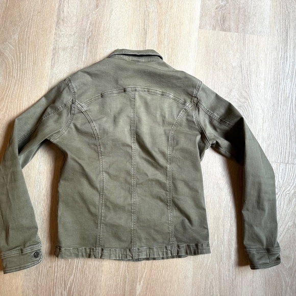 EQL Jean Jacket in Moss Green Size Small - Picture 2 of 5